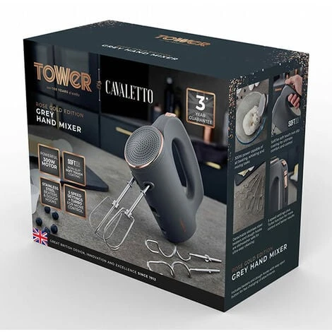 Tower Cavaletto Hand Mixer Grey 2 Tower Cavaletto Hand Mixer Grey - Image 2