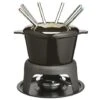 Master Class Cast Iron Enamelled Black Fondue Set