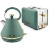Tower Cavaletto Pyramid Kettle And 2 Slice Toaster Set Jade