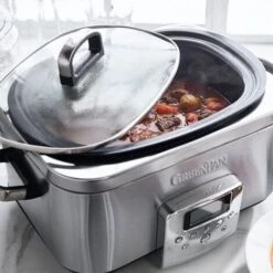 GreenPan Non-Stick Slow Cooker 6L Stainless Steel -Small Appliances Store 87186027 4