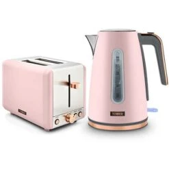 Tower Cavaletto Jug Kettle And 2 Slice Toaster Set Pink