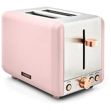 Tower Cavaletto Jug Kettle And 2 Slice Toaster Set Pink 2 Tower Cavaletto Jug Kettle And 2 Slice Toaster Set Pink - Image 2
