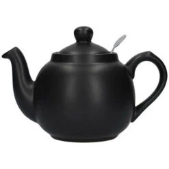 London Pottery Farmhouse Filter 2 Cup Teapot Matt Black