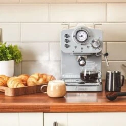 Swan Retro Grey Pump Espresso Coffee Machine -Small Appliances Store 87188153 4