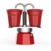 Bialetti Mini Express Double Serve Coffee Maker (2 Cups & 2 Cup Coffee Maker) - Red
