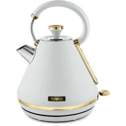 Tower Cavaletto Pyramid Kettle And 4 Slice Toaster Set Optic White -Small Appliances Store 87568718 3