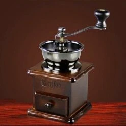 Manual Coffee Bean Grinder Hand Spice Herb Vintage Style Retro Wooden Burr Coffee Bean Grinder Knot Machine Cereal Grinder - Gift For Lover -Small Appliances Store 87616592 3