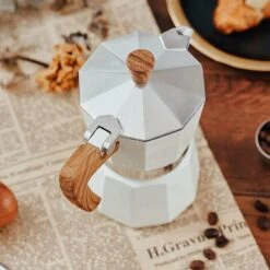 Classic Espresso Maker For Great Strong Flavored Espresso, Italian Style Aluminous Espresso Mocha Maker, Cuban And Greek Coffee Maker, Moka Pot, PercolatoBeige150 Brewer -Small Appliances Store 87625382 3
