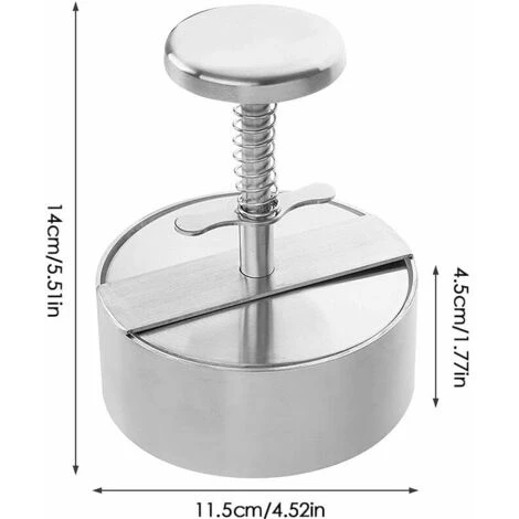 Burger Press, Adjustable Stainless Steel Nonstick Hamburger Press, For Parties, Dinners, BBQs, Dishwasher Safe 2 Burger Press, Adjustable Stainless Steel Nonstick Hamburger Press, For Parties, Dinners, BBQs, Dishwasher Safe - Image 2