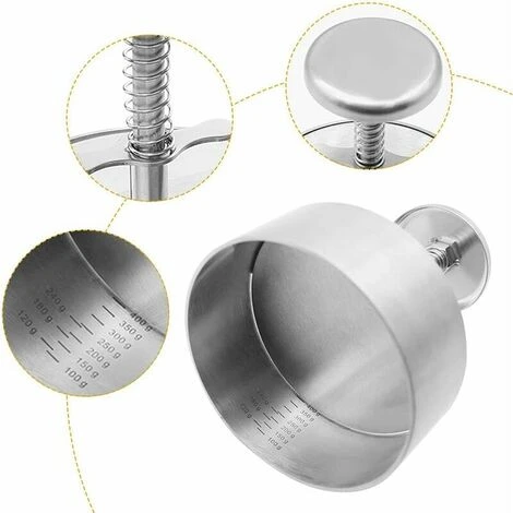 Burger Press, Adjustable Stainless Steel Nonstick Hamburger Press, For Parties, Dinners, BBQs, Dishwasher Safe 3 Burger Press, Adjustable Stainless Steel Nonstick Hamburger Press, For Parties, Dinners, BBQs, Dishwasher Safe - Image 3