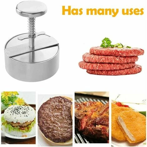Burger Press, Adjustable Stainless Steel Nonstick Hamburger Press, For Parties, Dinners, BBQs, Dishwasher Safe 4 Burger Press, Adjustable Stainless Steel Nonstick Hamburger Press, For Parties, Dinners, BBQs, Dishwasher Safe - Image 4