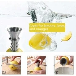 Best Utensils 18/8 Stainless Steel Manual Citrus Juicer Reamer And Lemon Pourer -Small Appliances Store 88295627 3