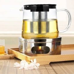 Glass Teapot With Heat Resistant Stainless Steel Infuser For Tea, Tea, Tea, Tea, Tea, Tea, Clear Tea 1500ml -Small Appliances Store 88297804 5