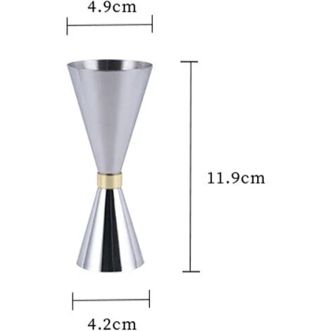 Cocktail Measurer, Stainless Steel Double Sided Cocktail Measurer, Silver Measuring Cup For Professional Bartender 30ml X 45mlMeasuring Cups 4 Cocktail Measurer, Stainless Steel Double Sided Cocktail Measurer, Silver Measuring Cup For Professional Bartender 30ml X 45mlMeasuring Cups - Image 4