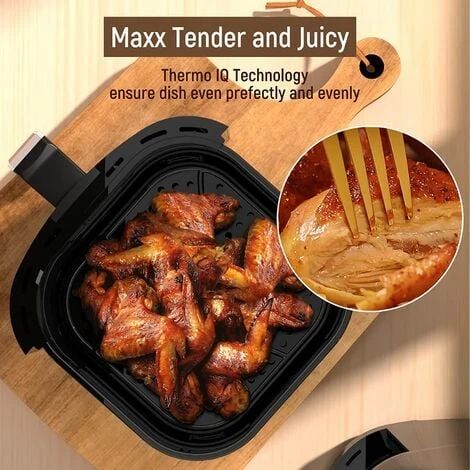 Fabuletta Air Fryers 4 L,1680W Compact Air Fryers With 9 Presets, Max 230℃ Setting Digital Air Fryer Oven With Rapid Air Circulation, Digital Display,Shake Reminder,Nonstick & Dishwasher, Black 4 Fabuletta Air Fryers 4 L,1680W Compact Air Fryers With 9 Presets, Max 230℃ Setting Digital Air Fryer Oven With Rapid Air Circulation, Digital Display,Shake Reminder,Nonstick & Dishwasher, Black - Image 4