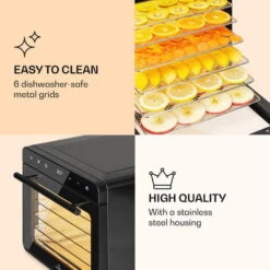 Klarstein Shaftesbury Dehydrator 700W Timer Function 35-85°C Digital Touch Display -Small Appliances Store 88716596 5