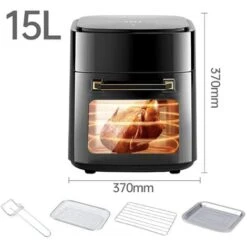 Livingandhome Black 15L Large Air Fryer Oven -Small Appliances Store 88937791 5