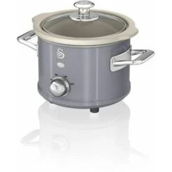 Swan 1.5L Slow Cooker Retro Grey