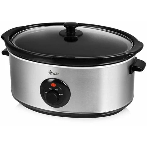 Swan 6.5 Litre Stainless Steel Slow Cooker 1 Swan 6.5 Litre Stainless Steel Slow Cooker