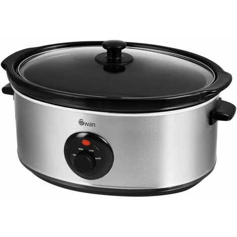 Swan 6.5 Litre Stainless Steel Slow Cooker 2 Swan 6.5 Litre Stainless Steel Slow Cooker - Image 2
