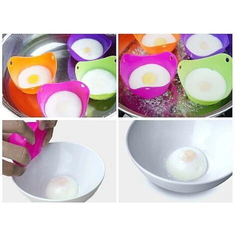 Set Of 6 Silicone Poaching Cups For Perfect Poached Eggs 2 Set Of 6 Silicone Poaching Cups For Perfect Poached Eggs - Image 2