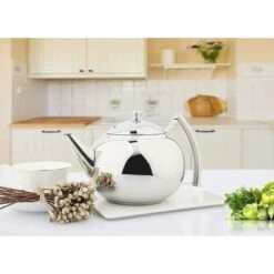 Teapot With Infuser Loose Leaf Tea 2 Liter Stainless Steel Teapot -Small Appliances Store 89793853 4