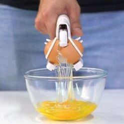 Portable Egg Opener, Egg Strainer, White -Small Appliances Store 89794321 3