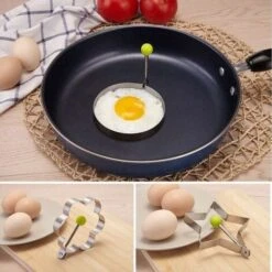 Egg Ring, Stainless Steel Omelette Mold, Non-Stick Round Fried Egg Ring Set For Shaping Eggs, Egg Cooker Rings For Baking, Kitchen Tool -Small Appliances Store 89794492 3