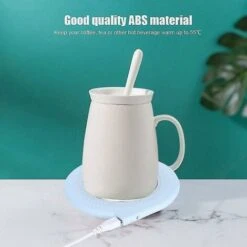 USB Mug Heater Mat, Coffee Mug Warmer For Office/Home/Office USB Heating Insulation (Blue) -Small Appliances Store 89795509 4