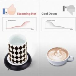 MODOU - USB Cup Warmer, Plate Drink Warmer, Heated Coasters For Coffee Warmer Utensils For Bar Office Home (Black) 9 MODOU - USB Cup Warmer, Plate Drink Warmer, Heated Coasters For Coffee Warmer Utensils For Bar Office Home (Black) -Small Appliances Store 89804458 5