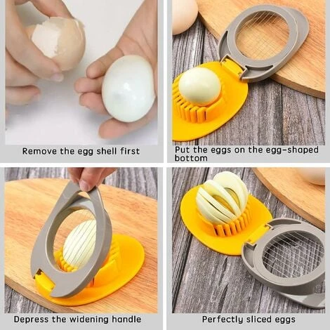 2 Pieces Egg Cutter Egg Slicer Multifunction Manual Egg Cutter Egg Cutter Kitchen Tool Apple And Tomato Cutter Para Egg Cutter Boiled Fruit Slicer Cheese Strawberry - MODOU 3 2 Pieces Egg Cutter Egg Slicer Multifunction Manual Egg Cutter Egg Cutter Kitchen Tool Apple And Tomato Cutter Para Egg Cutter Boiled Fruit Slicer Cheese Strawberry - MODOU - Image 3