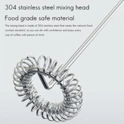 MODOU Electric Milk Frother, Electric Milk Frother Mini Egg Beater, Drink Mixer With Stainless Steel Whisk And Stand For Cappuccino, Latte, Lat, Hot Chocolate, Egg Whisk -Small Appliances Store 89806361 5