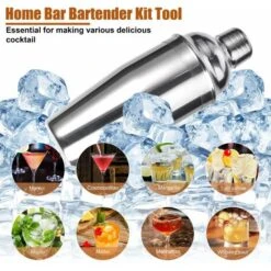 12 Piece Cocktail Set, Professional Bartender Kit With Stylish Bamboo Stand, Stainless Steel Bar Tool For Mixed Drink - MODOU -Small Appliances Store 89806519 3