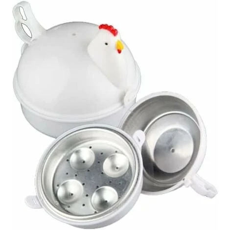 Egg Boiler, Big Box Egg Cooker 13.315.715.7cm, Microwave Boiler Fast Cooking Appliances, 4 Eggs - MODOU 1 Egg Boiler, Big Box Egg Cooker 13.315.715.7cm, Microwave Boiler Fast Cooking Appliances, 4 Eggs - MODOU