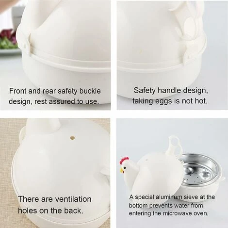 Egg Boiler, Big Box Egg Cooker 13.315.715.7cm, Microwave Boiler Fast Cooking Appliances, 4 Eggs - MODOU 5 Egg Boiler, Big Box Egg Cooker 13.315.715.7cm, Microwave Boiler Fast Cooking Appliances, 4 Eggs - MODOU - Image 5
