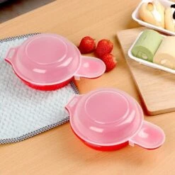 2 Pack Microwave Egg Cooker 1 Minute Hamburger Omelette Kitchen Tool (Red And Clear) -Small Appliances Store 90104371 4