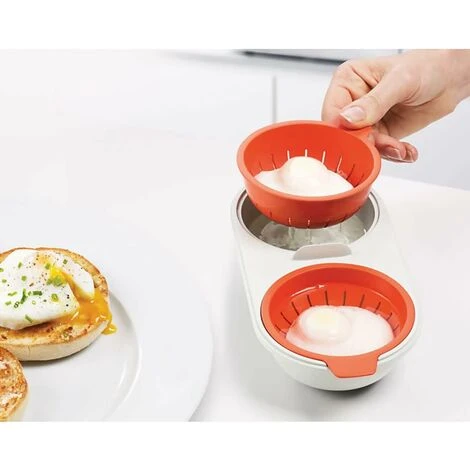 Microwave Egg Cooker, 2-piece Plastic Double-cup Portable Large-capacity Egg Pot, With Cover, Suitable For Microwave Kitchen 1 Microwave Egg Cooker, 2-piece Plastic Double-cup Portable Large-capacity Egg Pot, With Cover, Suitable For Microwave Kitchen