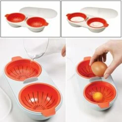Microwave Egg Cooker, 2-piece Plastic Double-cup Portable Large-capacity Egg Pot, With Cover, Suitable For Microwave Kitchen 7 Microwave Egg Cooker, 2-piece Plastic Double-cup Portable Large-capacity Egg Pot, With Cover, Suitable For Microwave Kitchen -Small Appliances Store 90104751 3