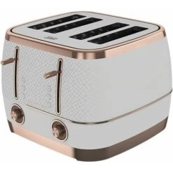 Beko Off White & Rose Gold Cosmopolis Dome Kettle & 4 Slice Toaster Set -Small Appliances Store 90587913 5