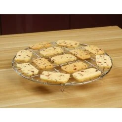 BBQ Accessories Grill Rack - 304 Stainless Steel Baking Cooking Round Rack For Rib Cookie Cakes -Small Appliances Store 90772645 3