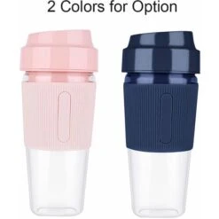 Portable Blender Juicer Cup Mini Smoothies Maker Rechargeable Blender Personal Size Blender Travel Cup With Safety Guard (Pink) -Small Appliances Store 90818143 5
