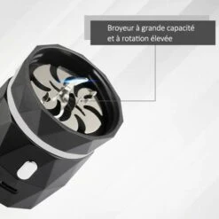 Grinder Home Portable Mini Electric Smoke Grinder USB 200W High Power 400mAh 16000rpm Speed Herb Pulverizer, Black -Small Appliances Store 90818893 3