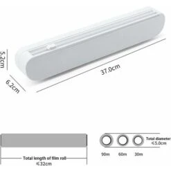 Cling Film Dispenser, Cling Film Cutter With A Roll Of Cling Film, Cling Film Dispenser, Cling Film Wrapping Dispenser, Aluminum Foil, Kitchen -Small Appliances Store 91167539 4
