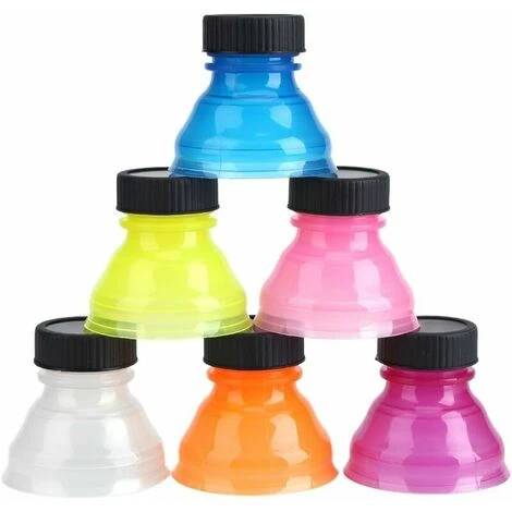 Lot Of 6 Couvercles De Canette De Boisson, Bouchons De Bouteille En Plastique Réutilisables Pour Boissons Gazeuses Fraîches 1 Lot Of 6 Couvercles De Canette De Boisson, Bouchons De Bouteille En Plastique Réutilisables Pour Boissons Gazeuses Fraîches