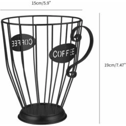 Coffee Pod Basket, Coffee Pod Organizer, Original Design Coffee Pod Holder, K Cup Holder, Vintage Coffee Pod Organizer For Home Cafe Hotel Black -Small Appliances Store 91888343 4