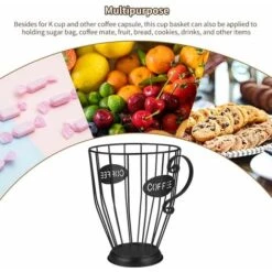 Coffee Pod Basket, Coffee Pod Organizer, Original Design Coffee Pod Holder, K Cup Holder, Vintage Coffee Pod Organizer For Home Cafe Hotel Black -Small Appliances Store 91888343 5