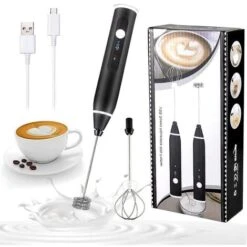 Rechargeable Electric Milk Frother With For Coffee, Matcha, Latte Cappuccino, Hot Chocolate -Small Appliances Store 91901811 5