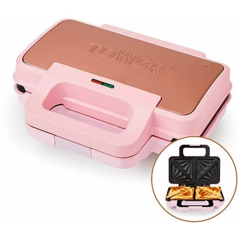 Tower Cavaletto Sandwich Maker Pink 1 Tower Cavaletto Sandwich Maker Pink