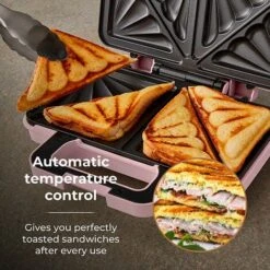 Tower Cavaletto Sandwich Maker Pink 8 Tower Cavaletto Sandwich Maker Pink -Small Appliances Store 91972028 4
