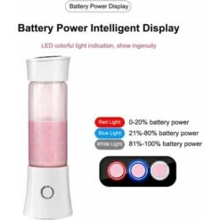 Portable Juice Blender, Milk Shake, Fruit And Vegetable Juicer, Mixer, 480ml, BPA Free, Mini USB Smoothie Blender, 100W, Christmas Gift For Family(pink) 8 Portable Juice Blender, Milk Shake, Fruit And Vegetable Juicer, Mixer, 480ml, BPA Free, Mini USB Smoothie Blender, 100W, Christmas Gift For Family(pink) -Small Appliances Store 92585711 4